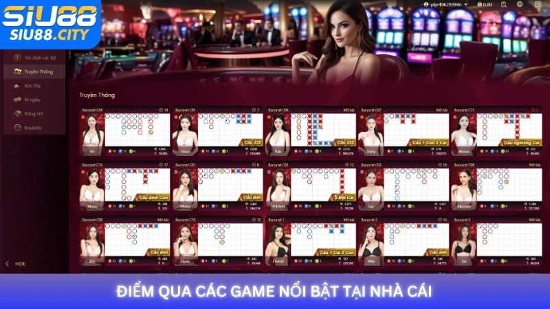 Điểm qua các game nổi bật tại nhà cái