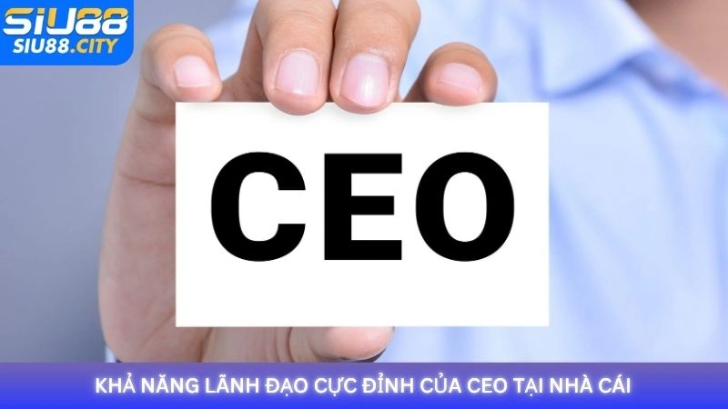 Khả năng lãnh đạo cực đỉnh của CEO tại nhà cái